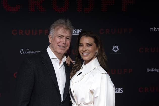 AMSTERDAM - Marcel Boekhoorn and Rebecca Cabau van Kasbergen prior to the world premiere of the four-part documentary Cruijff in the Johan Cruijff ArenA. JEROEN JUMELET ANP netherlands out - belgium out  Copyright: xx x554015626x originalFilename: 554015626.jpg
