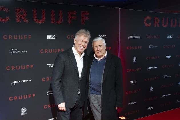 AMSTERDAM - Sjaak Swart and Marcel Boekhoorn prior to the world premiere of the four-part documentary Cruijff in the Johan Cruijff ArenA. JEROEN JUMELET ANP netherlands out - belgium out  Copyright: xx x554015658x originalFilename: 554015658.jpg