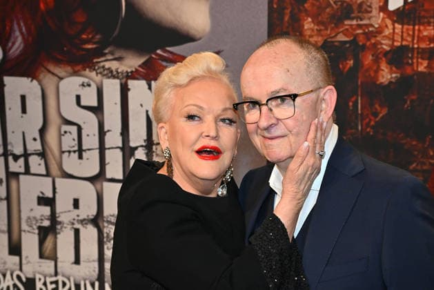Angelika Milster and Andre Bauer at the Wir sind am Leben musical premiere at the Theater des Westens on 21 03 2026 in Berlin Wir Sind Am Leben musical premiere in Berlin
