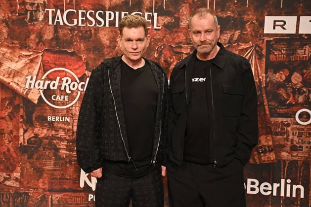 Peter Plate and Ulf Leo Sommer at their Wir sind am Leben musical premiere at the Theater des Westens on 21 03 2026 in Berlin Wir Sind Am Leben musical premiere in Berlin