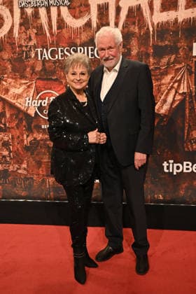Dagmar Frederic and Klaus Lenk at the Wir sind am Leben musical premiere at the Theater des Westens on 21 03 2026 in Berlin Wir Sind Am Leben musical premiere in Berlin