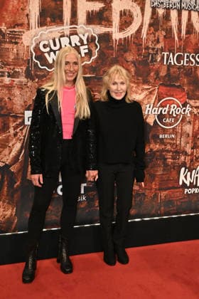 Anja Caspary and Annette Humpe at the Wir sind am Leben musical premiere at the Theater des Westens on 21 03 2026 in Berlin Wir Sind Am Leben musical premiere in Berlin