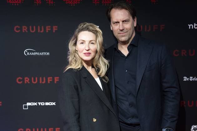 AMSTERDAM - Debby Gerritsen and Sander Westerveld prior to the world premiere of the four-part documentary Cruijff in the Johan Cruijff ArenA. JEROEN JUMELET ANP netherlands out - belgium out  Copyright: xx x554016627x originalFilename: 554016627.jpg