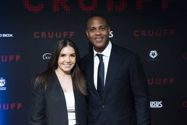 AMSTERDAM - Rossana and Patrick Kluivert prior to the world premiere of the four-part documentary Cruijff in the Johan Cruijff ArenA. JEROEN JUMELET ANP netherlands out - belgium out  Copyright: xx x554016705x originalFilename: 554016705.jpg