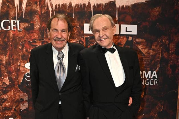 Jack Amsler and Georg Preusse during the Wir sind am Leben musical premiere at Theater des Westens on March 21, 2026 in Berlin, Germany Wir Sind Am Leben Musical Premiere in Berlin