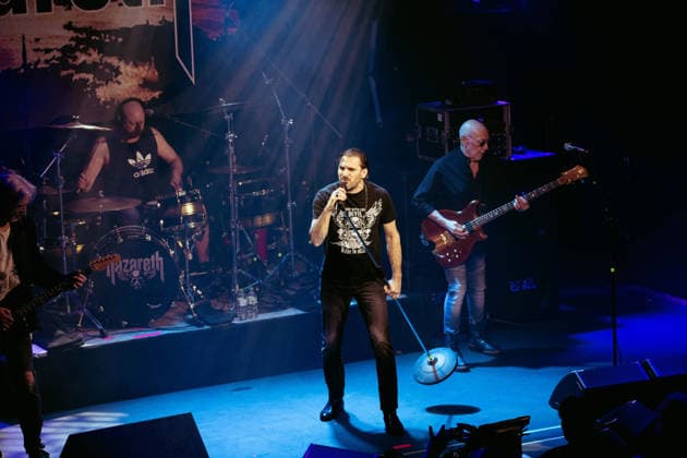 Nazareth: Still Rockin Hard Tour 2026, Hallstadt, Vamos Club and Event Germany, Hallstadt, Vamos Club and Event - 21 Mar 2026 - Concert, Music - Nazareth: Still Rockin Hard Tour 2026 Image: Nazareth preforming their opening show to the Still Rockin Hard Tour 2026 at the Vamos Club in Hallstadt, Germany. Hallstadt Vamos Club and Event Bayern Germany Copyright: xPresseFotoxEvansx