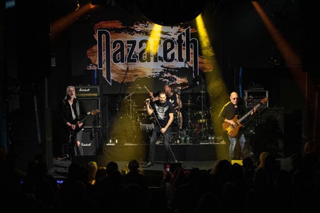 Nazareth: Still Rockin Hard Tour 2026, Hallstadt, Vamos Club and Event Germany, Hallstadt, Vamos Club and Event - 21 Mar 2026 - Concert, Music - Nazareth: Still Rockin Hard Tour 2026 Image: Nazareth preforming their opening show to the Still Rockin Hard Tour 2026 at the Vamos Club in Hallstadt, Germany. Hallstadt Vamos Club and Event Bayern Germany Copyright: xPresseFotoxEvansx