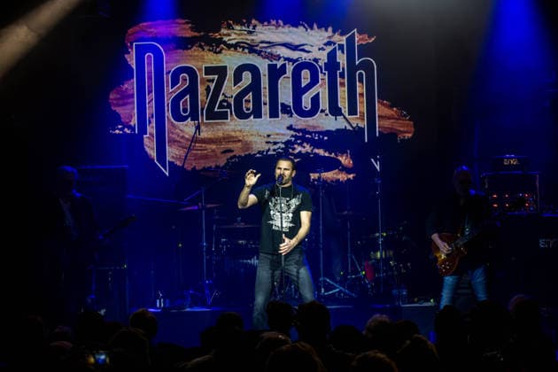 Nazareth: Still Rockin Hard Tour 2026, Hallstadt, Vamos Club and Event Germany, Hallstadt, Vamos Club and Event - 21 Mar 2026 - Concert, Music - Nazareth: Still Rockin Hard Tour 2026 Image: Nazareth preforming their opening show to the Still Rockin Hard Tour 2026 at the Vamos Club in Hallstadt, Germany. Hallstadt Vamos Club and Event Bayern Germany Copyright: xPresseFotoxEvansx