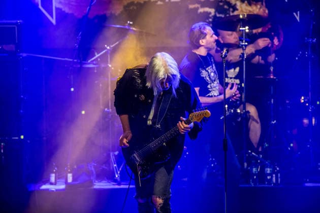 Nazareth: Still Rockin Hard Tour 2026, Hallstadt, Vamos Club and Event Germany, Hallstadt, Vamos Club and Event - 21 Mar 2026 - Concert, Music - Nazareth: Still Rockin Hard Tour 2026 Image: Nazareth preforming their opening show to the Still Rockin Hard Tour 2026 at the Vamos Club in Hallstadt, Germany. Hallstadt Vamos Club and Event Bayern Germany Copyright: xPresseFotoxEvansx