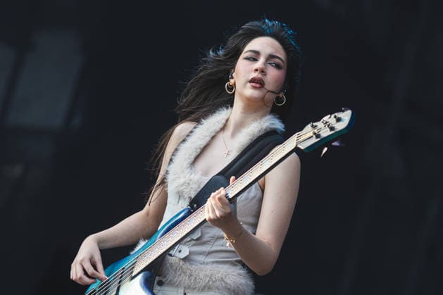 SaO PAULO, SP - 21.03.2026: LOLLAPALOOZA BRASIL 2026 - The group The Warning, formed by Alejandra Villarreal VÃ lez (bass), Daniela Villareal (guitar and vocals) and Paulina Villarreal (drums) performs on the Flying Fish Stage this Saturday afternoon (21) at Lollapalooza Brasil 2026 held at the Interlagos Racetrack in Sao Paulo. x2909653x  YurixMurakami
