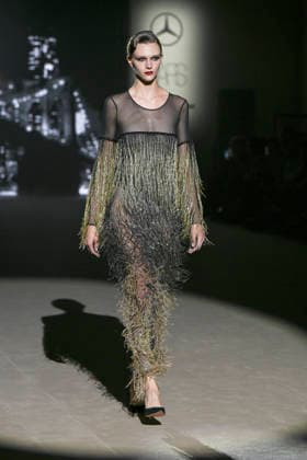 Odette Alvarez - Mercedes-Benz Fashion Week Madrid -21 Mar 2026 A model walks the runway wearing a design by Odette Alvarez during Mercedes-Benz Fashion Week de Madrid in IFEMA. Madrid Spain Copyright: xAtilanoxGarciax xSOPAxImagesx photos09997