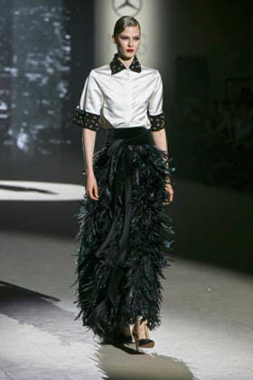 Odette Alvarez - Mercedes-Benz Fashion Week Madrid -21 Mar 2026 A model walks the runway wearing a design by Odette Alvarez during Mercedes-Benz Fashion Week de Madrid in IFEMA. Madrid Spain Copyright: xAtilanoxGarciax xSOPAxImagesx photos09999