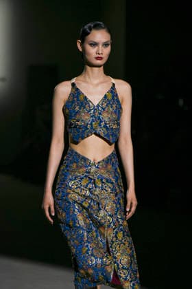 Odette Alvarez - Mercedes-Benz Fashion Week Madrid -21 Mar 2026 A model walks the runway wearing a design by Odette Alvarez during Mercedes-Benz Fashion Week de Madrid in IFEMA. Madrid Spain Copyright: xAtilanoxGarciax xSOPAxImagesx photos09987