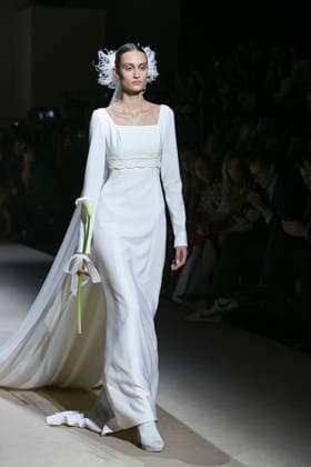 Menchen Tomas - Mercedes-Benz Fashion Week Madrid, Spain - 21 Mar 2026 A model walks the runway wearing a design by Menchen Tomas during Mercedes-Benz Fashion Week de Madrid in IFEMA. Madrid Spain Copyright: xAtilanoxGarciax xSOPAxImagesx photos09902