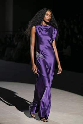 February 28, 2026, Madrid, Spain: A model walks the runway wearing a design by Menchen Tomas during Mercedes-Benz Fashion Week de Madrid in IFEMA. Madrid Spain  - ZUMAs197 20260228_aaa_s197_2924 Copyright: xAtilanoxGarciax