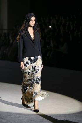 February 28, 2026, Madrid, Spain: A model walks the runway wearing a design by Menchen Tomas during Mercedes-Benz Fashion Week de Madrid in IFEMA. Madrid Spain  - ZUMAs197 20260228_aaa_s197_2925 Copyright: xAtilanoxGarciax
