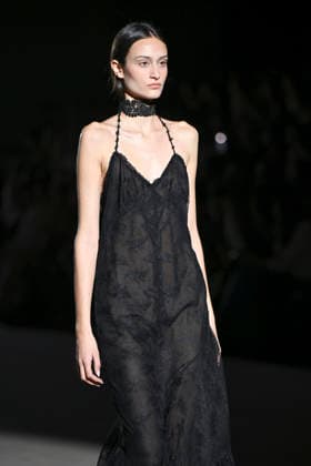 February 28, 2026, Madrid, Spain: A model walks the runway wearing a design by Menchen Tomas during Mercedes-Benz Fashion Week de Madrid in IFEMA. Madrid Spain - ZUMAs197 20260228_aaa_s197_2917 Copyright: xAtilanoxGarciax
