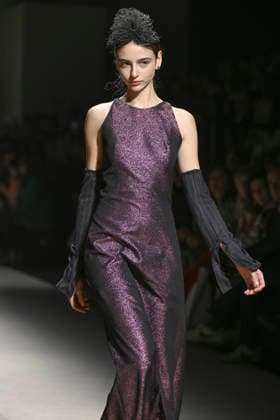 Fely Campo - Mercedes-Benz Fashion Week Madrid, Spain - 21Mar 2026 A model walks the runway wearing a design by Fely Campo during Mercedes-Benz Fashion Week de Madrid in IFEMA. Madrid Spain Copyright: xAtilanoxGarciax xSOPAxImagesx photos09907