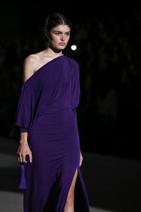 February 28, 2026, Madrid, Spain: A model walks the runway wearing a design by Menchen Tomas during Mercedes-Benz Fashion Week de Madrid in IFEMA. Madrid Spain - ZUMAs197 20260228_aaa_s197_2941 Copyright: xAtilanoxGarciax
