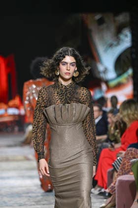 Lola Casademunt - Mercedes-Benz Fashion Week Madrid, Spain - 21 Mar 2026 A model walks the runway wearing a design by Lola Casademunt during Mercedes-Benz Fashion Week de Madrid in IFEMA. Madrid Spain Copyright: xAtilanoxGarciax xSOPAxImagesx photos10139