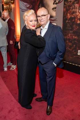 abb Angelika Milster and Andre Bauer Mann Saengerin as guests at the German premiere of Wir sind am Leben das Berlin Musical at Theater des Westens on Saturday 21 03 2026 Berlin Germany