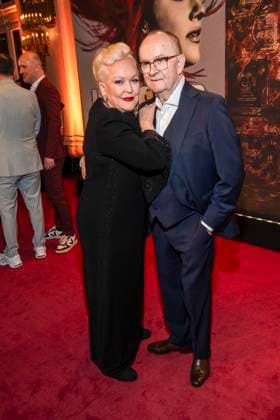 abb Angelika Milster and Andre Bauer Mann Saengerin as guests at the German premiere of Wir sind am Leben das Berlin Musical at Theater des Westens on Saturday 21 03 2026 Berlin Germany