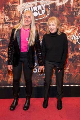 abb Anja Caspary and Annette Humpe as guests at the German premiere of Wir sind am Leben das Berlin Musical at the Theater des Westens on Saturday 21 03 2026 Berlin Germany