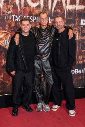 abb Peter Plate, Georg Uecker and Ulf Leo Sommer as guests at the German premiere of Wir sind am Leben das Berlin Musical at the Theater des Westens on Saturday 21 03 2026 Berlin Germany
