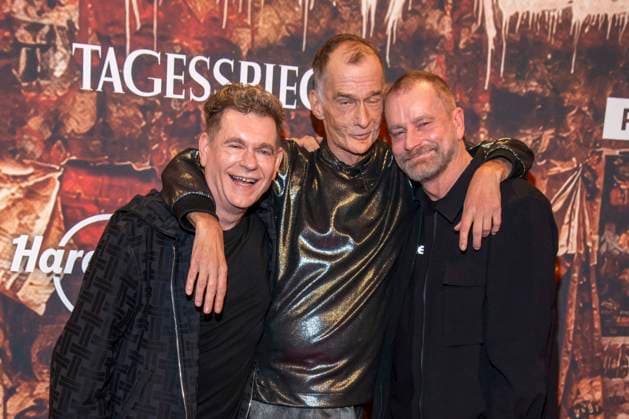 abb Peter Plate, Georg Uecker and Ulf Leo Sommer as guests at the German premiere of Wir sind am Leben das Berlin Musical at the Theater des Westens on Saturday 21 03 2026 Berlin Germany