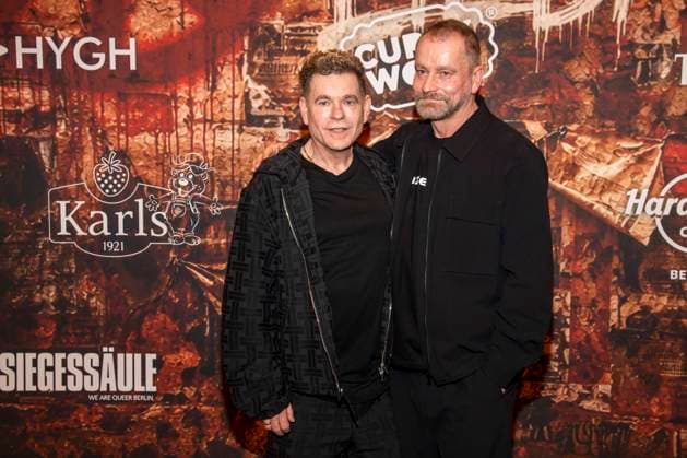 abb Peter Plate and Ulf Leo Sommer as guests at the German premiere of Wir sind am Leben das Berlin Musical at the Theater des Westens on Saturday 21 03 2026 Berlin Germany