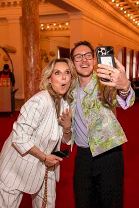 abb Kim Fisher presenter and Brix Schaumburg as guests at the German premiere of Wir sind am Leben das Berlin Musical at the Theater des Westens on Saturday 21 03 2026 Berlin Germany