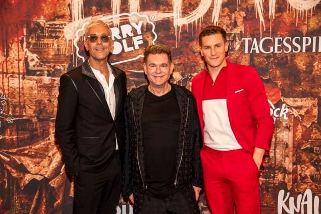 abb guest Peter Plate and Ulf Leo Sommer at the German premiere of Wir sind am Leben das Berlin Musical at the Theater des Westens on Saturday 21 03 2026 Berlin Germany