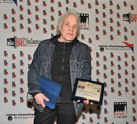 Busto Arsizio, Italy Abel Ferrara at BAFF 2026 presents the documentary Turn in the Wound and dialogues with the audience during the interview. In the photo: Abel Ferrara director receives the Platinum Award for Cinematic Excellence BAFF 2026  Copyright: xNickxZonnax xipa-agency.netx xNickxZonnax IPA_Agency_IPA73272984