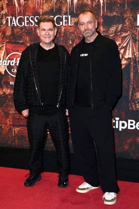 Peter Plate and Ulf Leo Sommer at the premiere of the musical Wir sind am Leben Das Berlin Musical at the Theater des Westens Berlin, 21 03 2026 Foto:xN.xKubelkax xFuturexImagex leben_6301