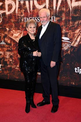 Dagmar Frederic with husband Klaus Lenk at the premiere of the musical Wir sind am Leben Das Berlin Musical at the Theater des Westens Berlin, 21 03 2026 Foto:xN.xKubelkax xFuturexImagex leben_6314