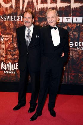 Georg Preusse with husband Jack Amsler at the premiere of the musical Wir sind am Leben Das Berlin Musical at the Theater des Westens Berlin, 21 03 2026 Foto:xN.xKubelkax xFuturexImagex leben_6339