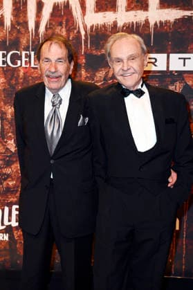 Georg Preusse with husband Jack Amsler at the premiere of the musical Wir sind am Leben Das Berlin Musical at the Theater des Westens Berlin, 21 03 2026 Foto:xN.xKubelkax xFuturexImagex leben_6342