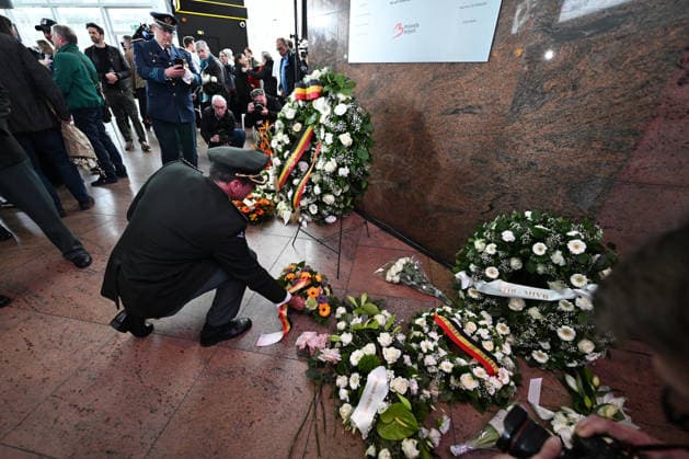 Victims of Brussels attacks commemorated on 10th anniversary BRUSSEL, BELGIUM - MARCH 22: King Philippe of Belgium, Queen Mathilde, Prime Minister of Belgium Bart De Wever, Belgium Defense Minister Theo Francken attend the commemoration ceremony for the 10th anniversary of victims of the terrorist attacks, at Brussels Airport in Brussels, Belgium on March 22, 2026. Relatives of those who lost their lives in the attacks also attended the ceremony and laid flowers at the site where the attacks took place. Dursun Aydemir Anadolu Brussels Belgium. Editorial use only. Please get in touch for any other usage.  Copyright: x2026xAnadoluxDursunxAydemirx