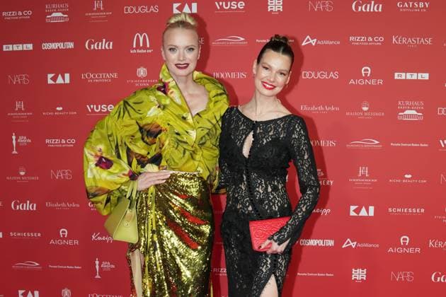 Spa Award 2026 Franziska Knuppe with companion on the red carpet at the Spa Awards Gala in the Kurhaus Baden Baden on 21 03 2026 Baden Baden Kurhaus Baden Württemberg