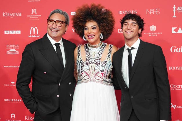 Mousse T Mustafa Guendogdu, Khadra Sufi and Sol Guendogdu at the SPA Awards on 21 03 2026 at the Kurhaus in Baden Baden 29 SPA Awards in Baden Baden