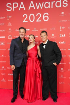Marco Schreyl, Annika Lau and Guido Maria Kretschmer at the SPA Awards on 21 03 2026 at the Kurhaus in Baden Baden 29 SPA Awards in Baden Baden