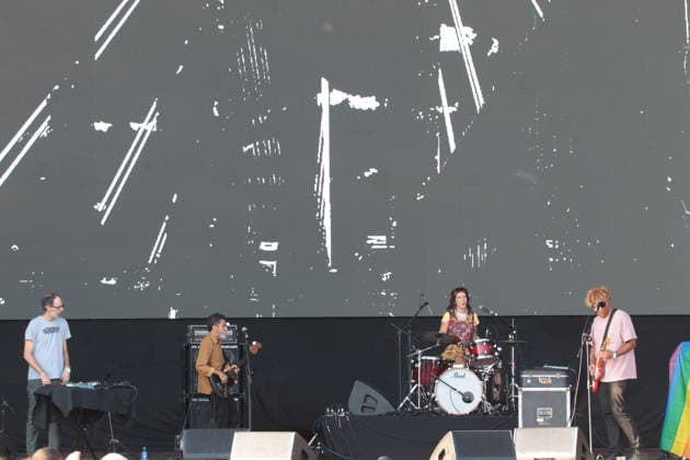 SaO PAULO, SP - 22.03.2026: LOLLAPALOOZA BRASIL 2026 - The Rio de Janeiro band Orua, playing and singing lots of psychedelic indie rock, lo-fi and afrobeat, takes to the Flying Fish stage on Sunday afternoon (22), at Lollapalooza 2026. The festival takes place at the Interlagos racetrack, in the south of Sao Paulo. x2910161x  AngÃ licaxAlves