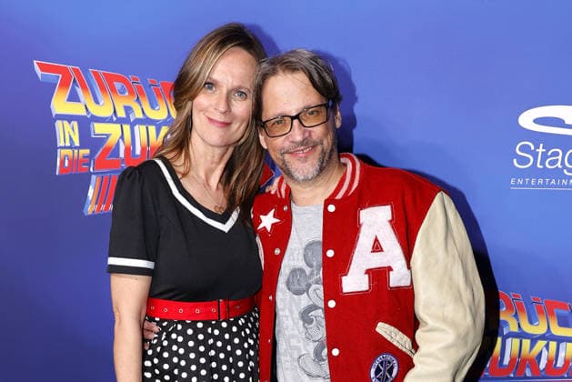 Monika Grosse and Patrick Bach at the Zurueck in die Zukunft musical premiere on 22 03 2026 at the Stage Operettenhaus in Hamburg Zurueck in die Zukunft musical premiere in Hamburg