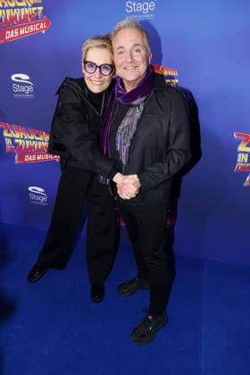 Kerstin Goeritz and Joerg Knoer at the Zurueck in die Zukunft musical premiere on 22 03 2026 at the Stage Operettenhaus in Hamburg Zurueck in die Zukunft musical premiere in Hamburg