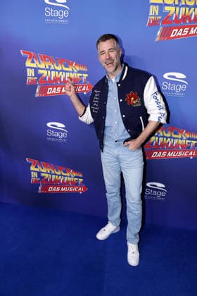 Jo Weil at the Zurueck in die Zukunft musical premiere on 22 03 2026 at the Stage Operettenhaus in Hamburg Zurueck in die Zukunft musical premiere in Hamburg