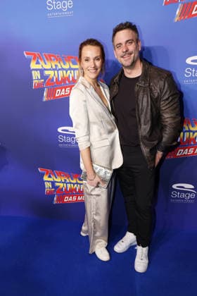 Anna Hofbauer and Marc Barthel at the Zurueck in die Zukunft musical premiere on 22 03 2026 at the Stage Operettenhaus in Hamburg Zurueck in die Zukunft musical premiere in Hamburg
