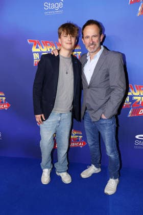 Mats Koenig and Nicolas Koenig at the Zurueck in die Zukunft musical premiere on 22 03 2026 at the Stage Operettenhaus in Hamburg Zurueck in die Zukunft musical premiere in Hamburg