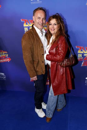 Carolin Fortenbacher and Thomas Forat at the Zurueck in die Zukunft musical premiere on 22 03 2026 at the Stage Operettenhaus in Hamburg Zurueck in die Zukunft musical premiere in Hamburg