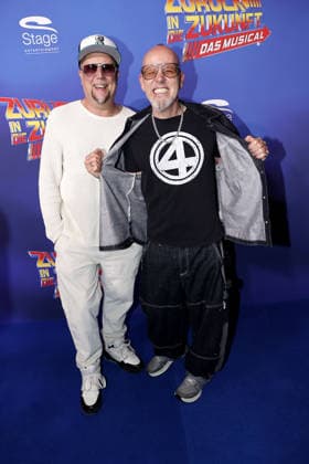 Smudo and Thomas D at the Zurueck in die Zukunft musical premiere on 22 03 2026 at the Stage Operettenhaus in Hamburg Zurueck in die Zukunft musical premiere in Hamburg
