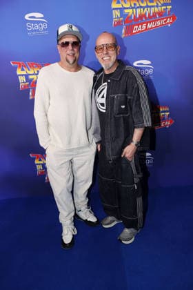 Smudo and Thomas D at the Zurueck in die Zukunft musical premiere on 22 03 2026 at the Stage Operettenhaus in Hamburg Zurueck in die Zukunft musical premiere in Hamburg